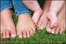 Feet in Grass